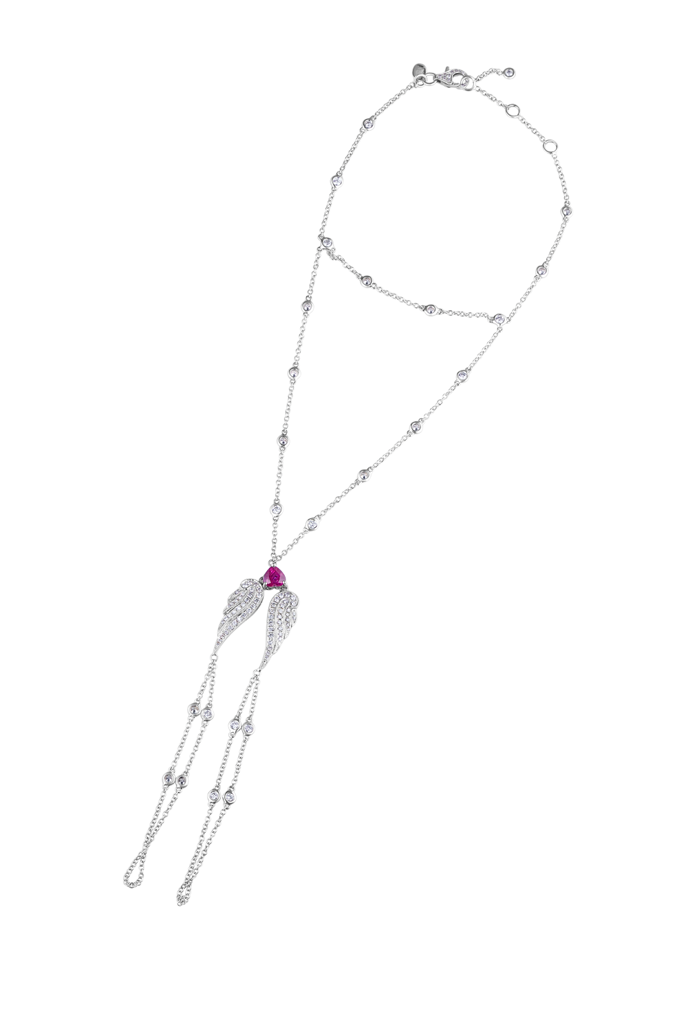  Yana Слейв-браслет из белого золота с бриллиантами и рубином 150/09W-0547(1436) №5