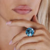 Кольцо Bvlgari Parentesi Blue Topaz Ring with Diamonds(4247) №7