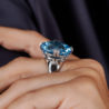 Кольцо Bvlgari Parentesi Blue Topaz Ring with Diamonds(4247) №6