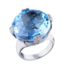 Кольцо Bvlgari Parentesi Blue Topaz Ring with Diamonds(4247) №1
