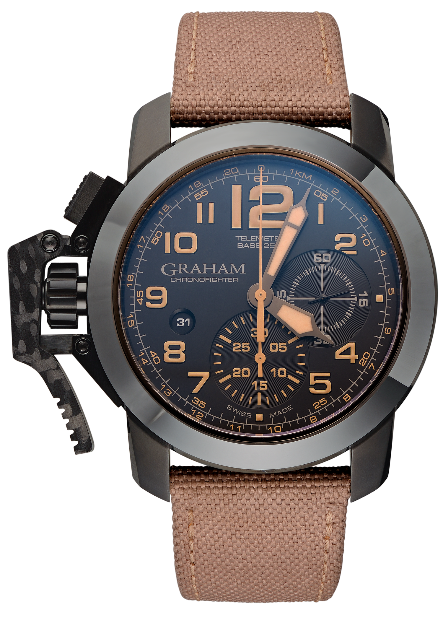 Швейцарские часы Graham Chronofighter Oversize Chronograph Black Sahara 2CCAU.B02A.T13N(6039) №3