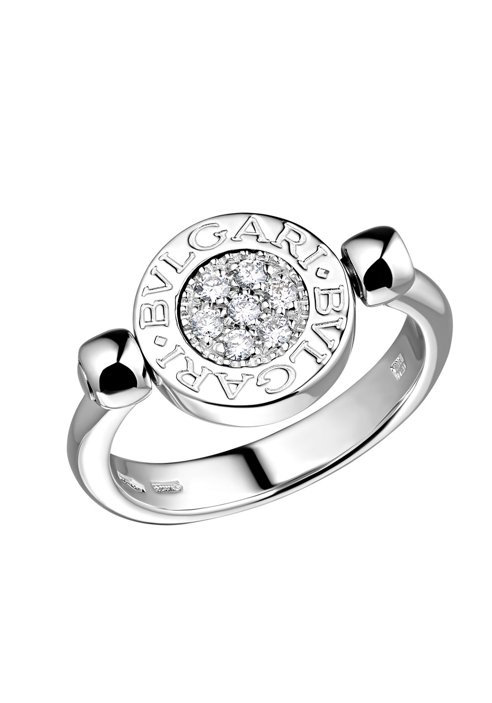 Кольцо Bvlgari Flip Ring White Gold Onix Diamonds AN850723(15215) №3