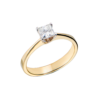 Кольцо No name 0,55 ct J/VS2 Princess Cut Diamond in Yellow Gold(56195) №1