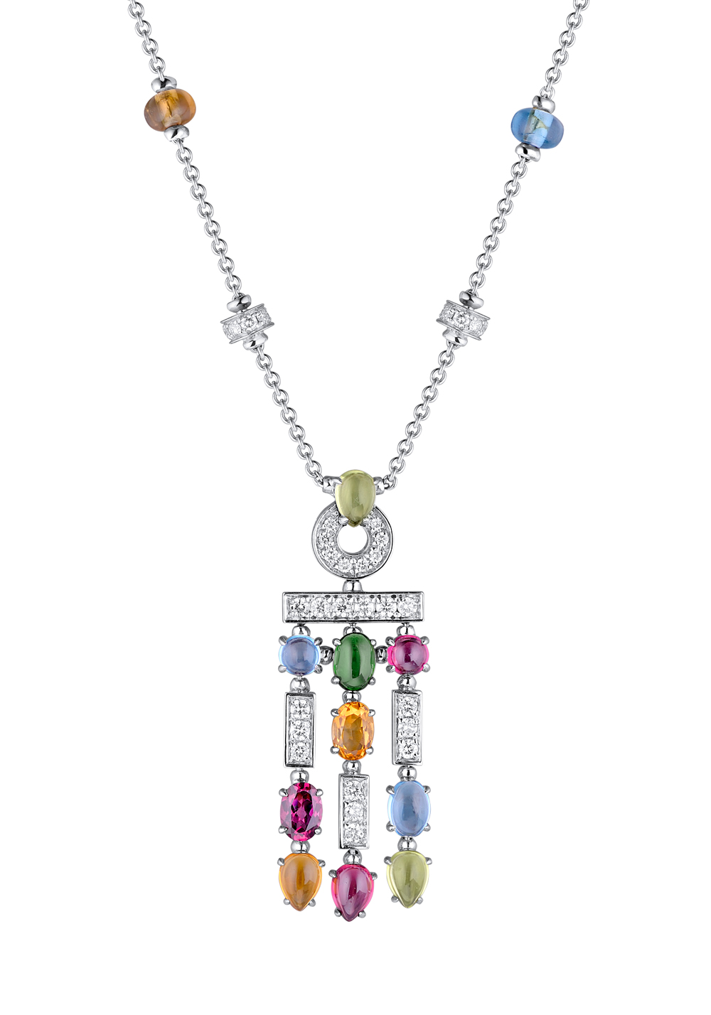 Подвеска Bvlgari Allegra Multi Gemstone Diamond Gold(12480) №4