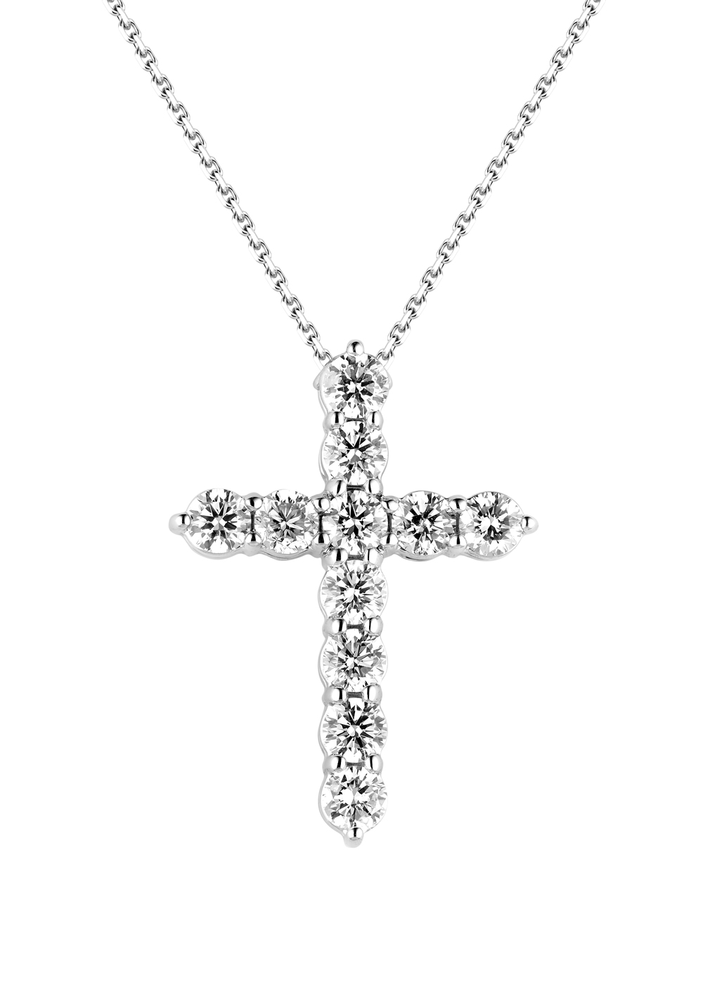 Крест Ralfdiamonds крестик Medium из белого золота с бриллиантами 1,43 ct(12584) №4