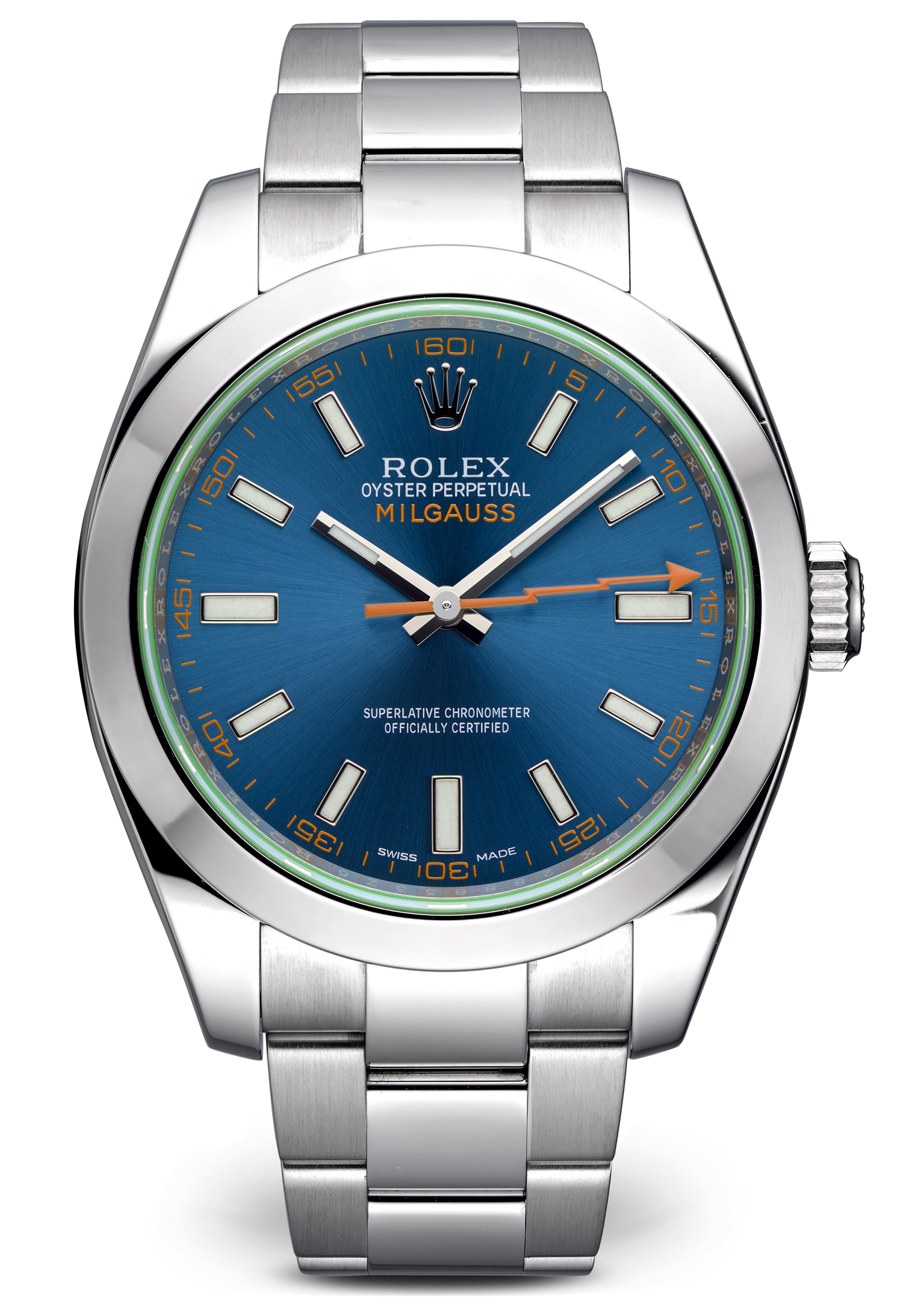 Швейцарские часы Rolex Milgauss Blue Dial 40mm Steel 116400GV(12672) №2