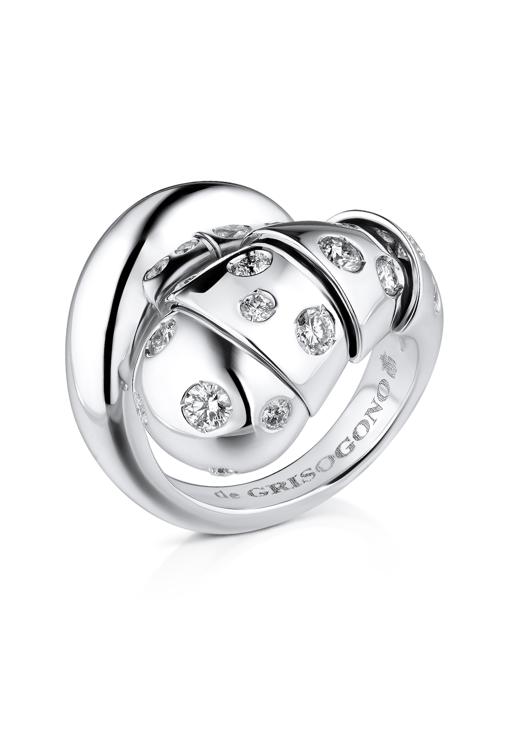Кольцо De Grisogono Contrario White Gold Diamonds Ring 50801/13(12578) №5