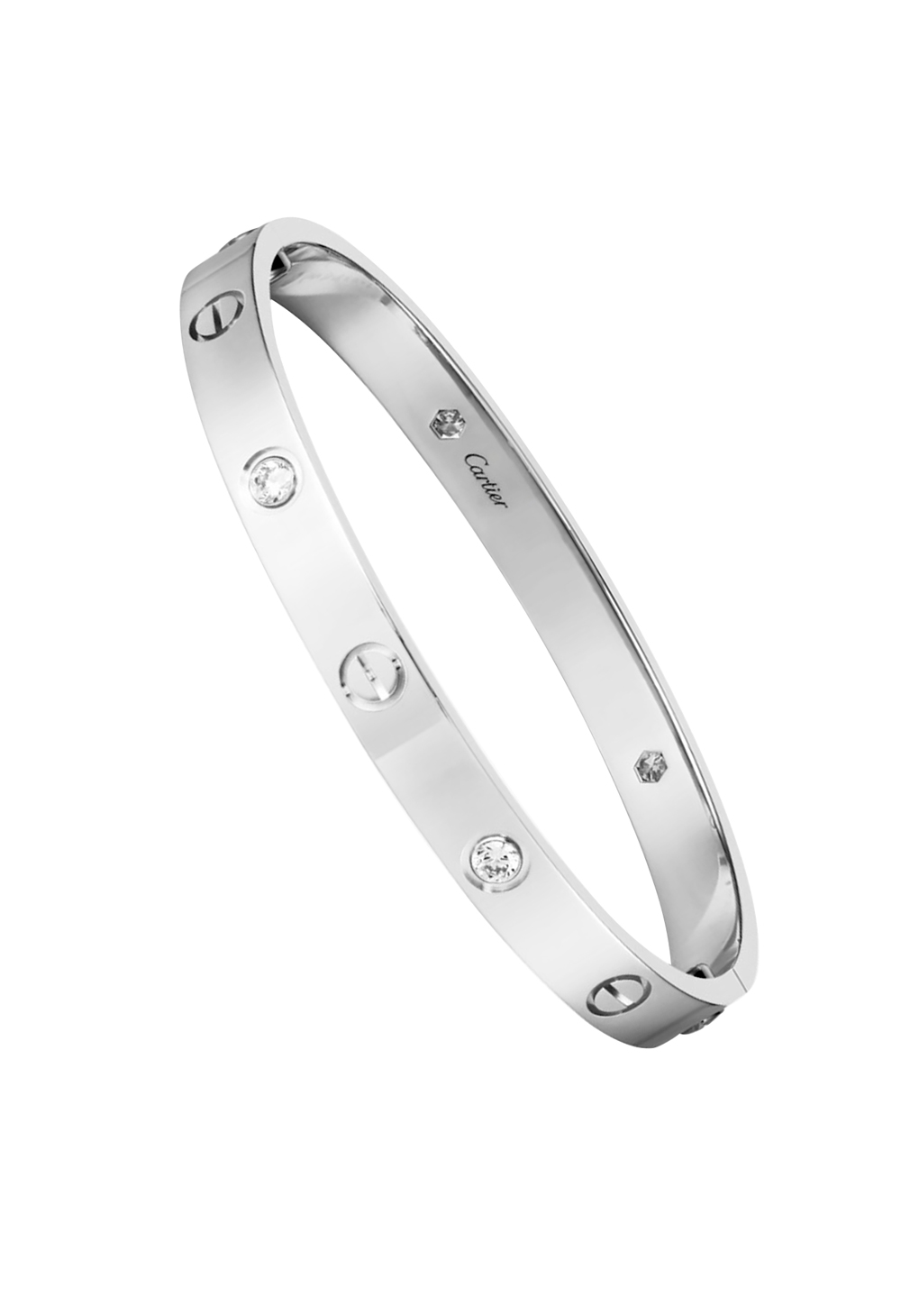 Браслет Cartier Love 4 Diamond White Gold CRB6070116(19402) №5