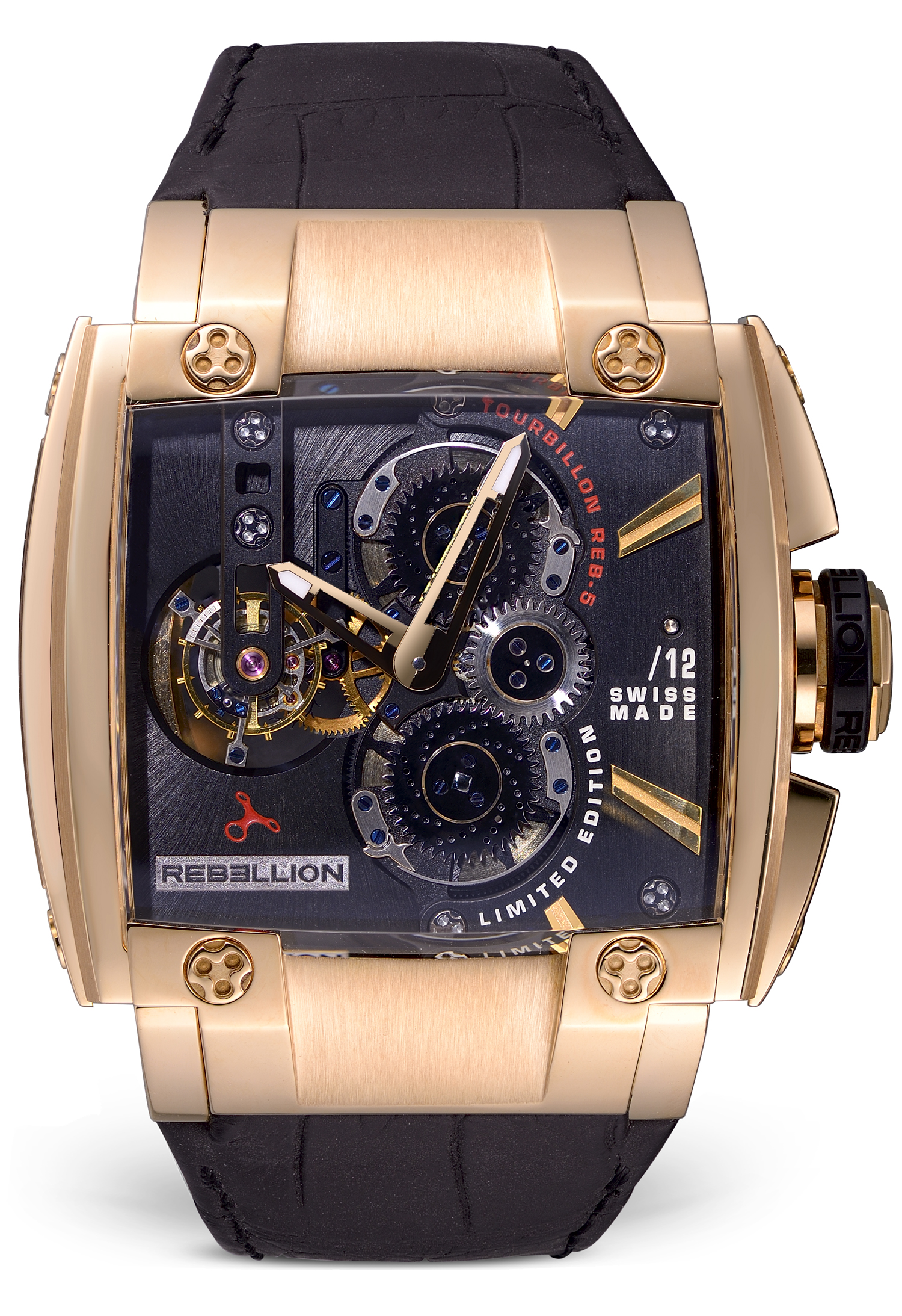 Швейцарские часы Rebellion Reb-5 Tourbillon Manufacture Rose Gold Reb - 5(12654) №3