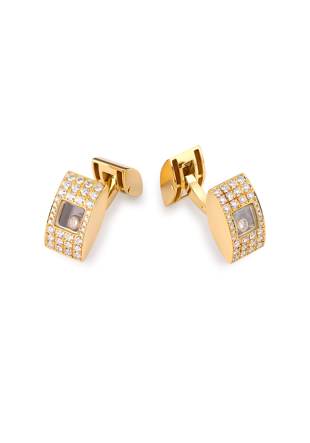 Запонки Chopard Happy Diamonds Yellow Gold Cufflinks 75/3051(12682) №2