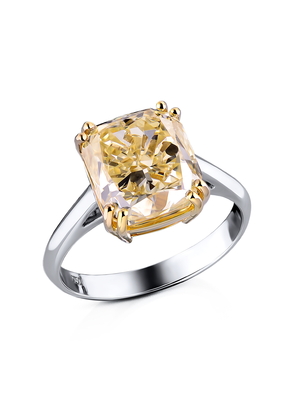 Кольцо GIA с 7,02 ct Fancy Brownish Yellow/I1(12690) №6