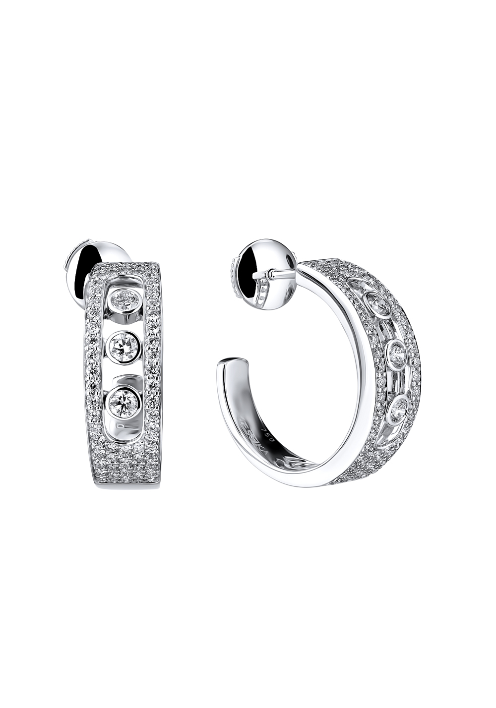 Серьги Messika Move Joaillerie White Gold Diamonds Earrings 04711-WG(12686) №3