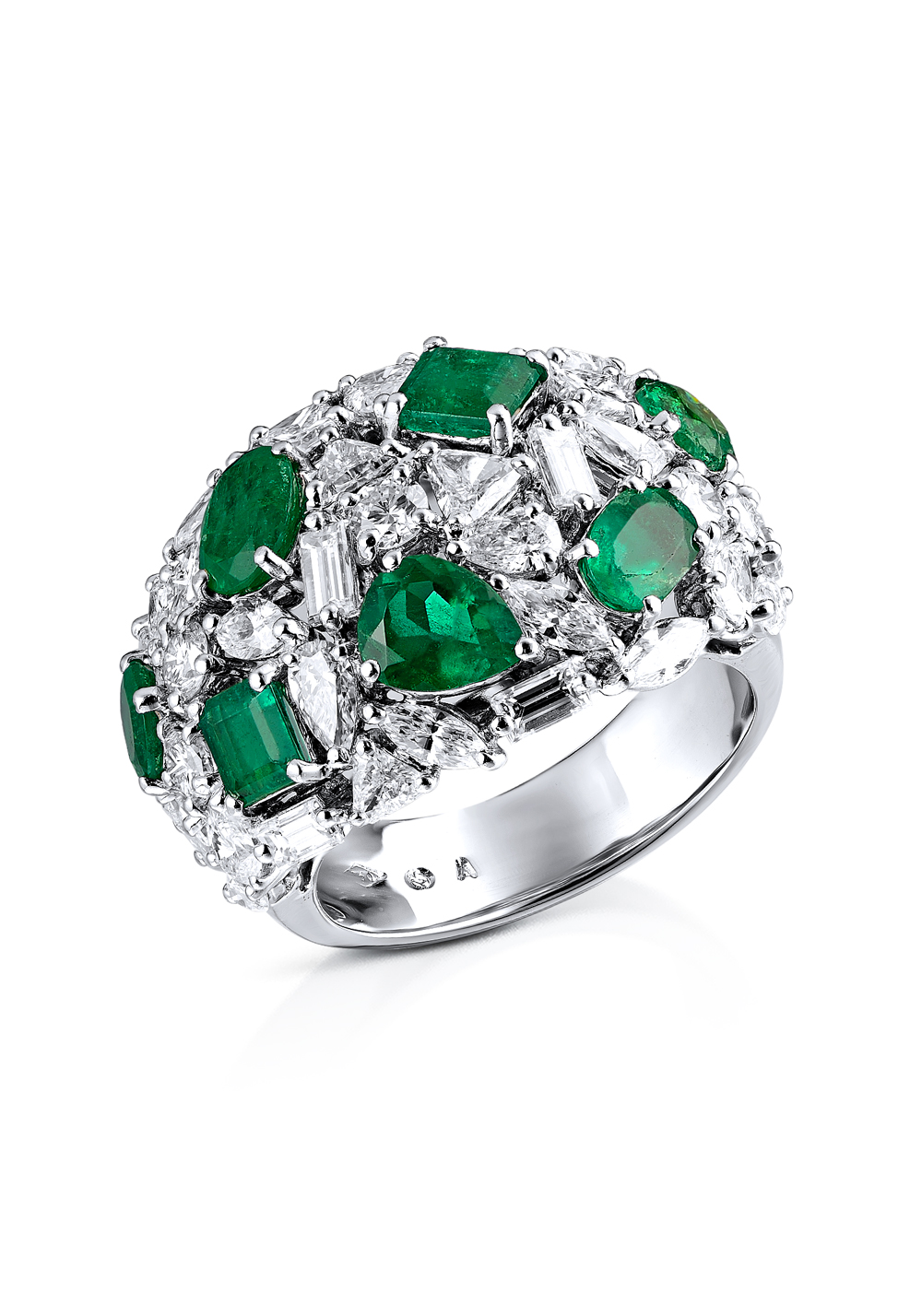 Кольцо Ralfdiamonds Emerald and Diamonds White Gold Ring(12685) №7