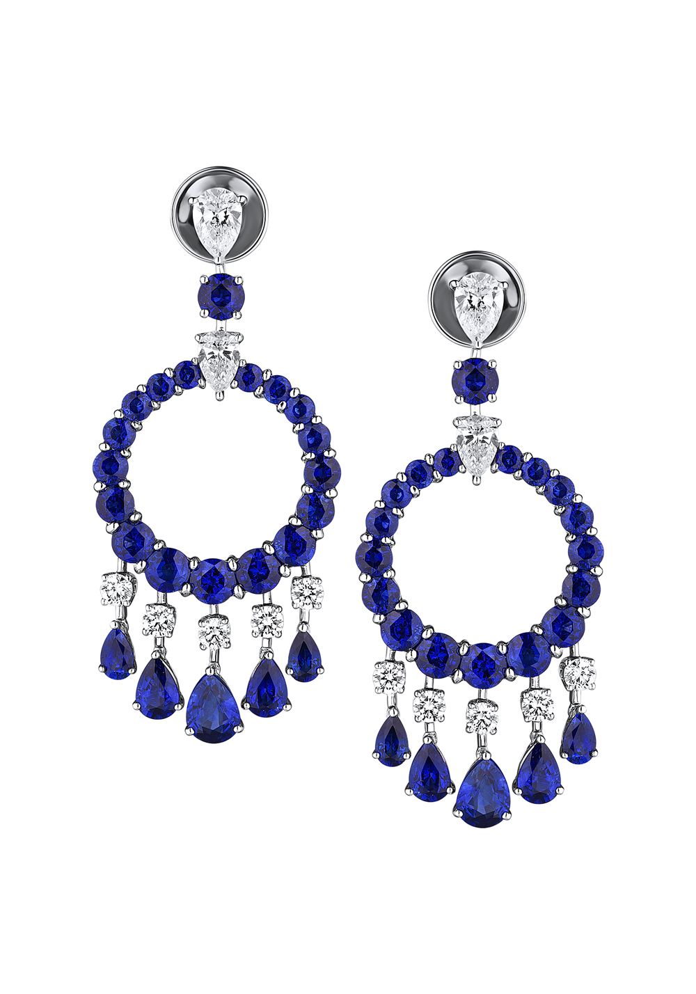 Серьги Graff Sapphire and Diamonds Gypsy Earrings GE(12698) №9