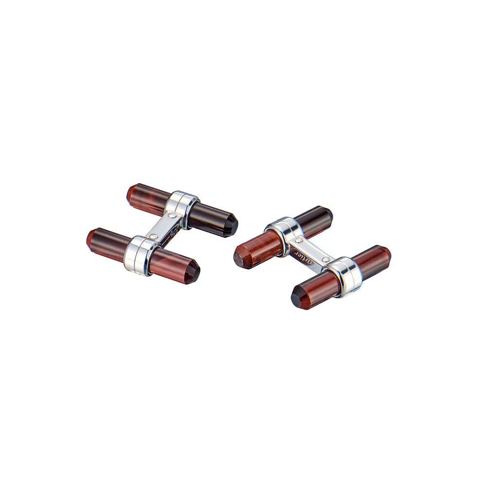 Запонки Cartier Santos de Paris Cufflinks Red Tiger Eye(56154) №2