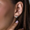 Пусеты No name в стиле Harry Winston "Graffiti" Diamonds & Sapphire in Platinum(53540) №5