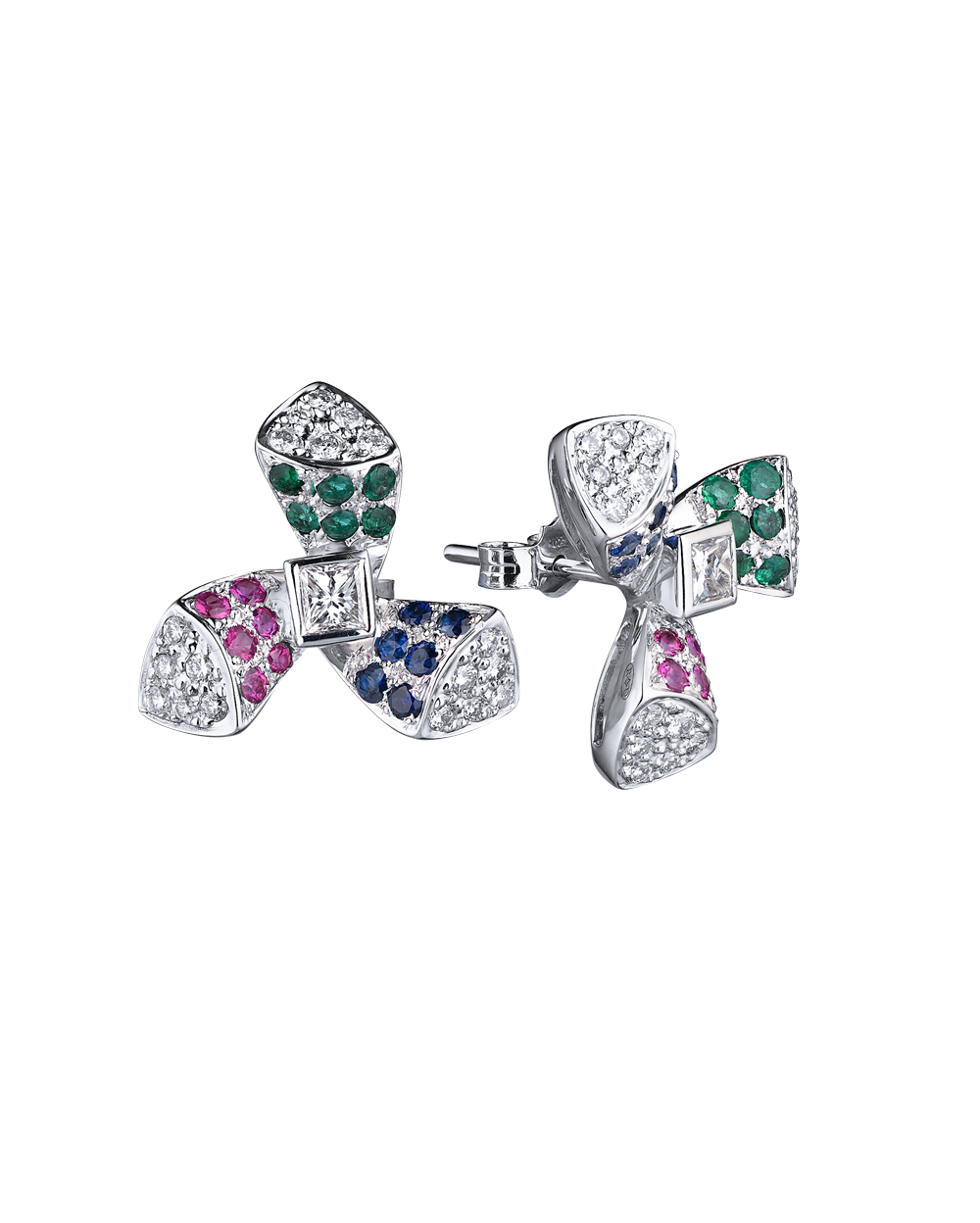 Серьги Ralfdiamonds Emerald & Ruby & Sapphire & Diamonds(14998) №2