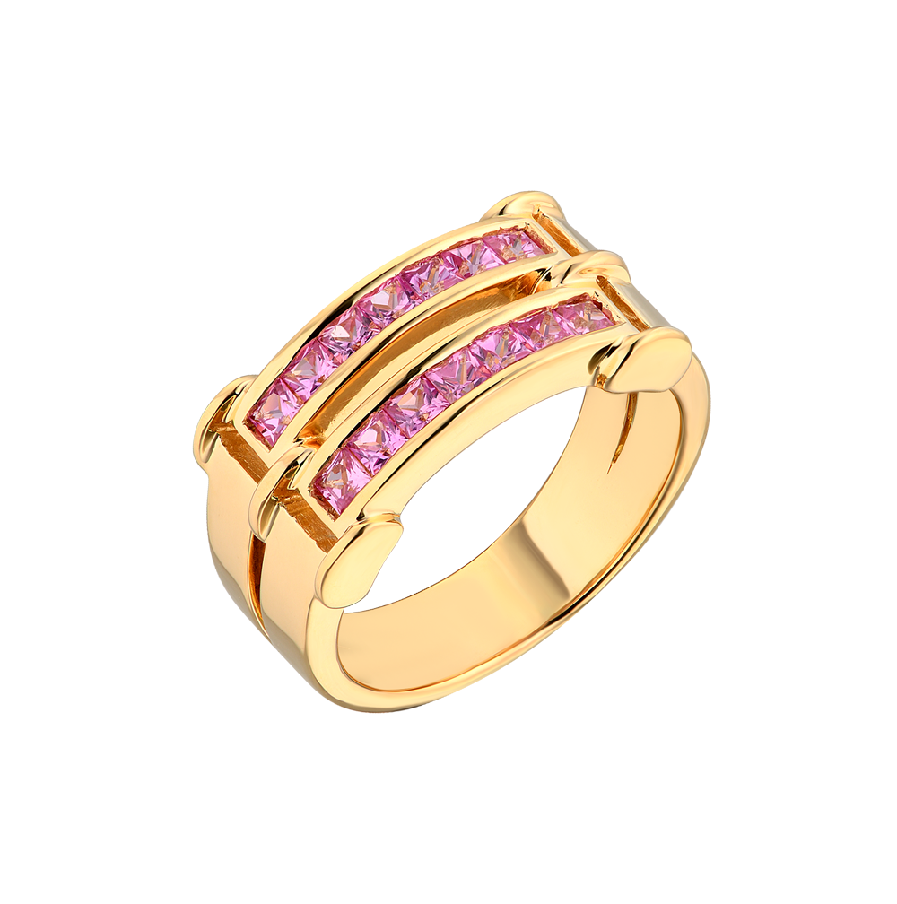 Кольцо Adler Leyla Yellow Gold & Rose Sapphire(24924) №5