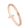 Браслет Tiffany & Co T1 Wide Diamond Hinged Bangle in Rose Gold 67792777(20691) №1