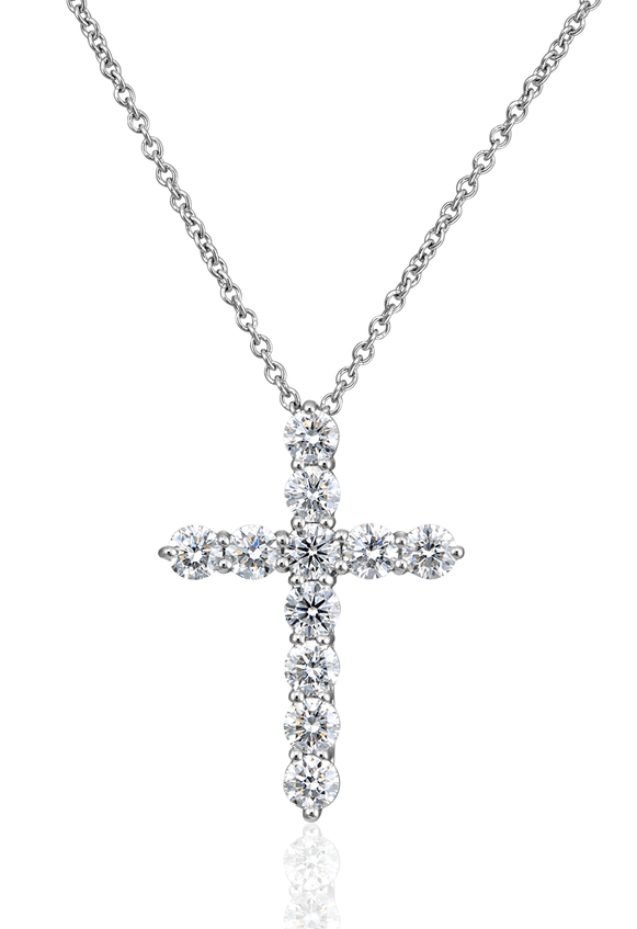 Крест Tiffany & Co LARGE 1.60 ct Platinum Cross(19266) №2