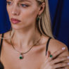Колье No name с изумрудом 3,60 ct Strong Bluish Green/SI1 и бриллиантами(28309) №4
