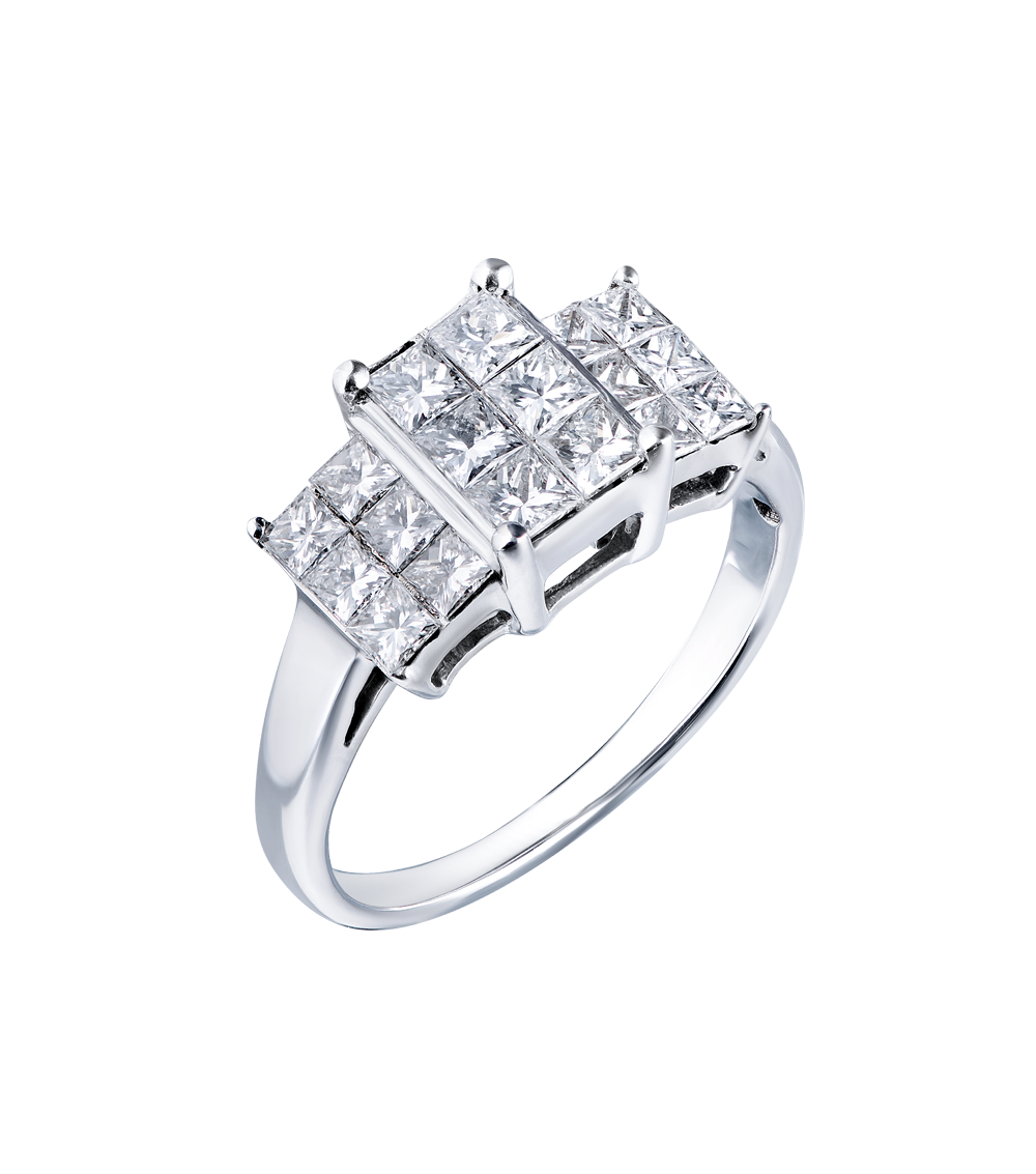 Кольцо Ralfdiamonds 1,00 ct Pave Diamonds Princess Cut RDR(16058) №3