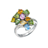 Кольцо No name Topaz & Diamonds & White Gold(55191) №1