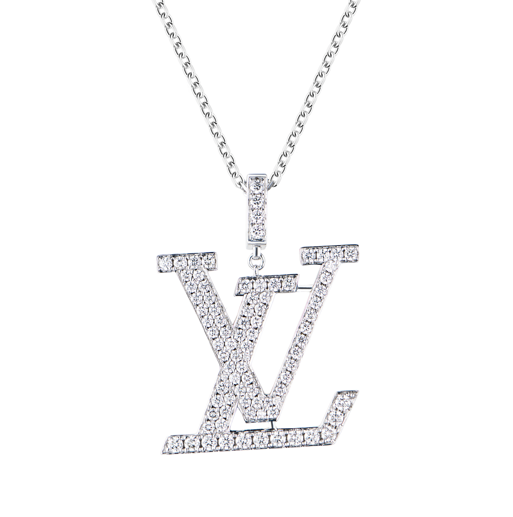 Подвеска No name в стиле Louis Vuitton LV Large Pendant White Gold And Diamonds(55391) №2
