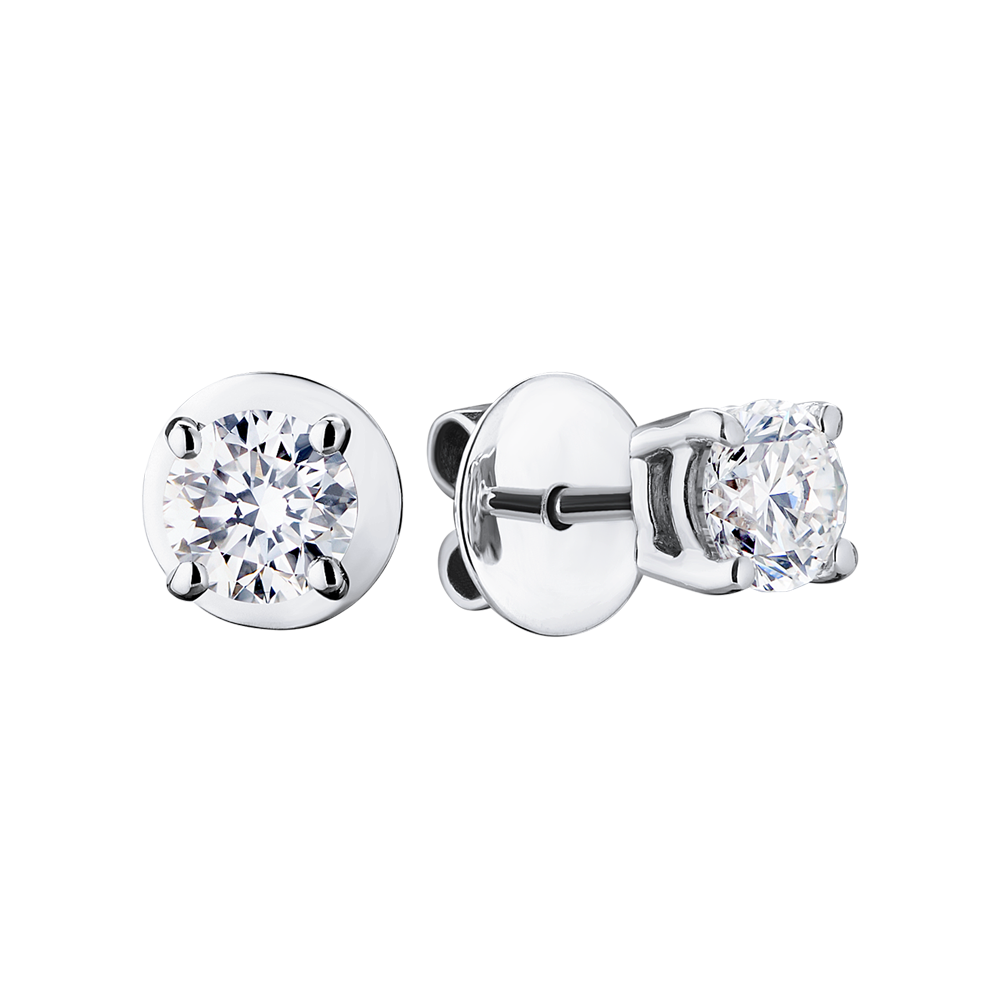 Пусеты GIA 1,01 ct I/SI1 - 1,01 ct I/SI2 Round Diamonds(21060) №4