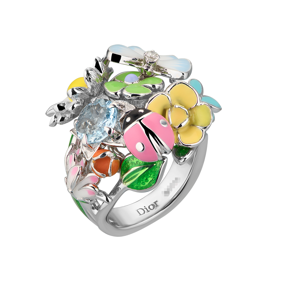 Кольцо Dior ette Aquamarine Diamond Enamel(16061) №3