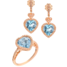 Комплект DeRosa Heart Cut Zircon & Round Diamonds set(22235) №1