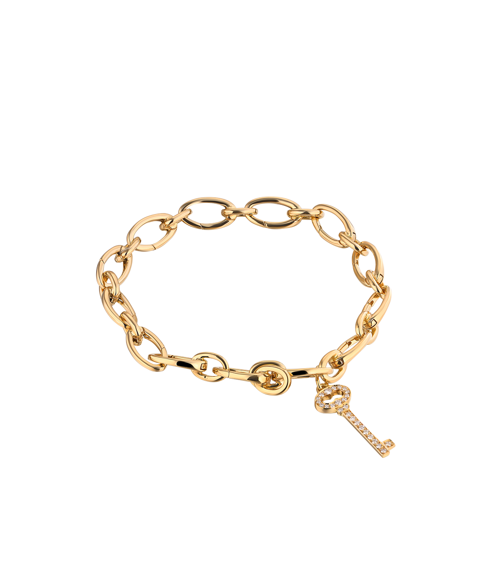 Браслет Tiffany & Co Yellow Gold Oval Link Charm Key(14790) №5