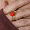 Кольцо De Grisogono Coccinelle Collection Coral & Onyx & Diamonds & Yellow Gold Ring(31810) №2