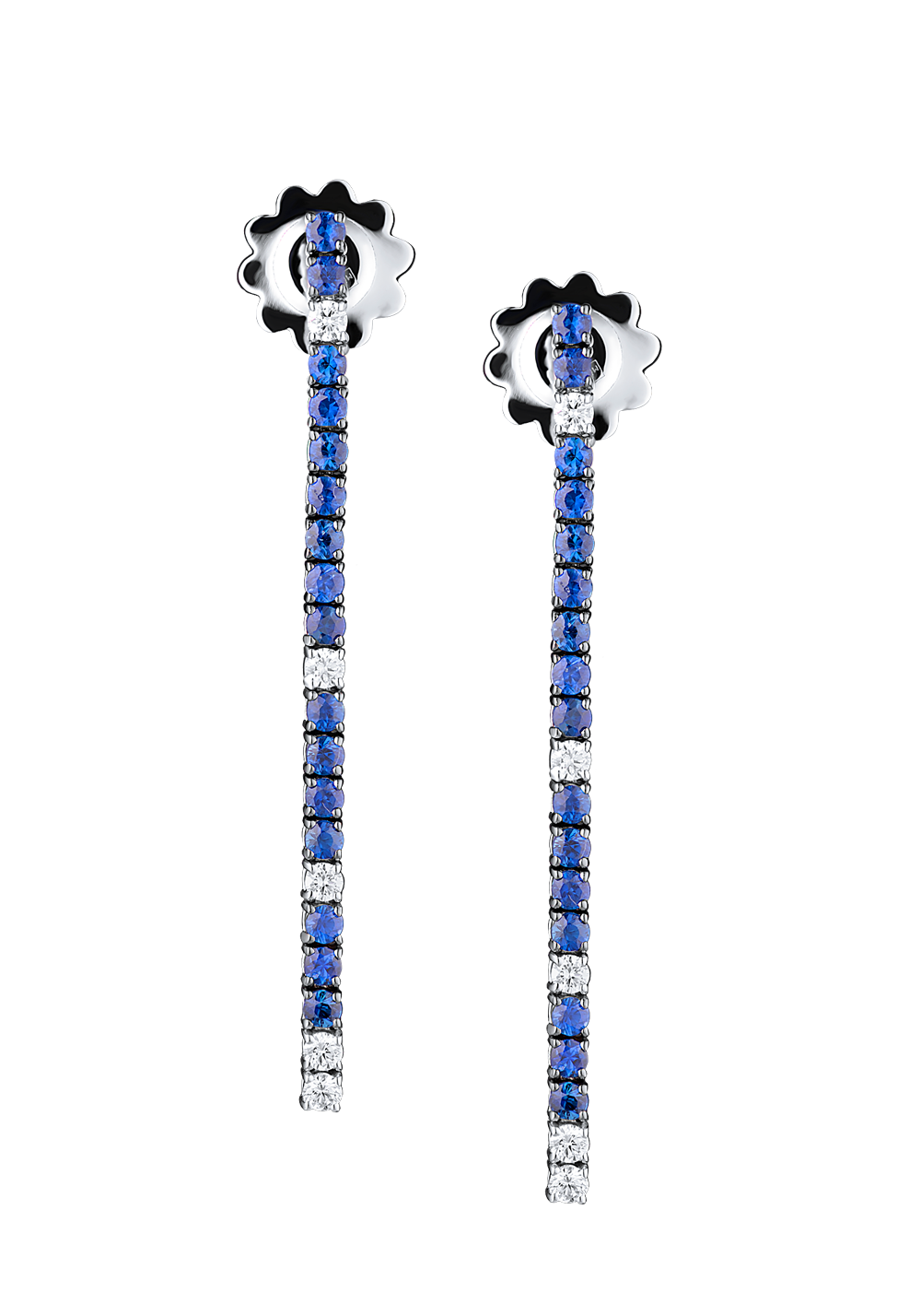 Серьги Gianni Lazzaro White Gold Diamonds & Deep Blue Sapphire(13080) №6