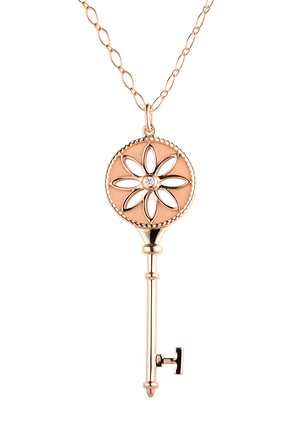 Подвеска Tiffany & Co Daisy Key in Rose Gold with a Diamond LARGE(12968) №6