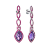 Серьги No name Amethist & Topaz & White Gold(55522) №1