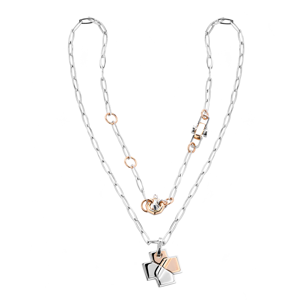 Крест Baraka Reversible Cross White & Rose Gold on Chain(24903) №2