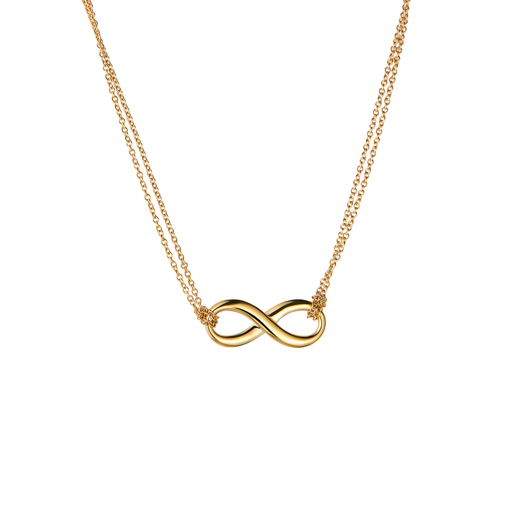 Подвеска Tiffany & Co Infinity Double Chain Yellow Gold(56164) №2