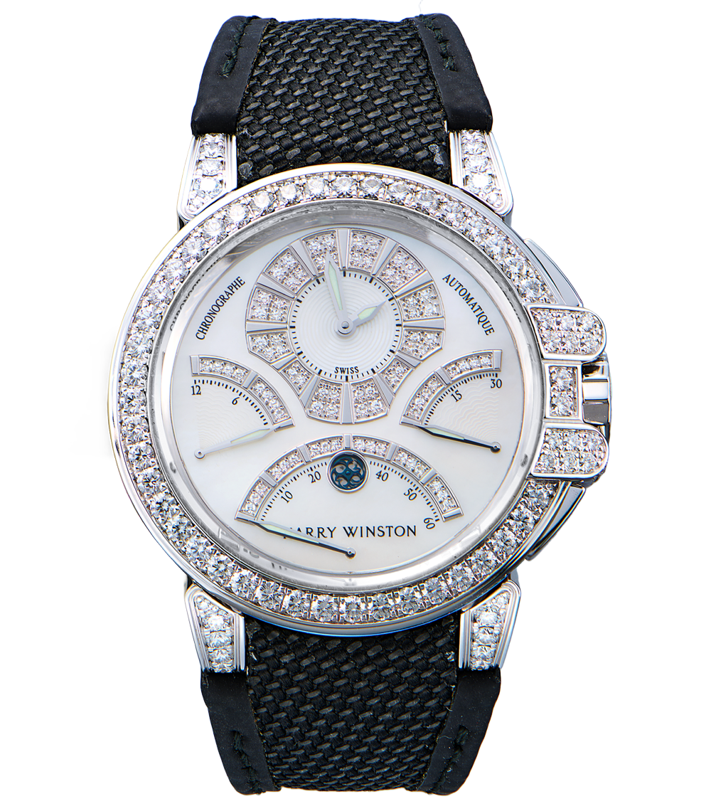 Швейцарские часы Harry Winston Ocean Triple Retrograde Chronograph 400-MCRA44W(54812) №3