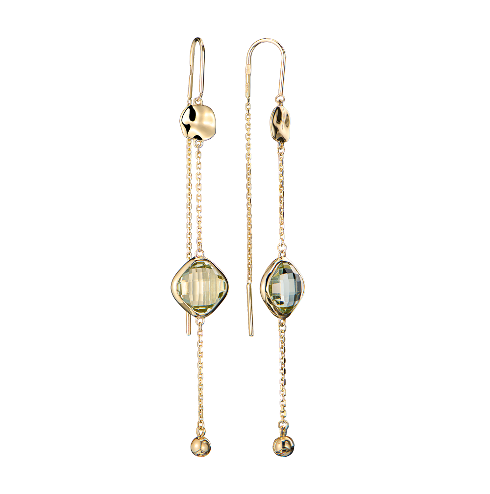 Серьги Бронницкий ювелир САНТОРИНИ Yellow Gold & Amethyst(55373) №2