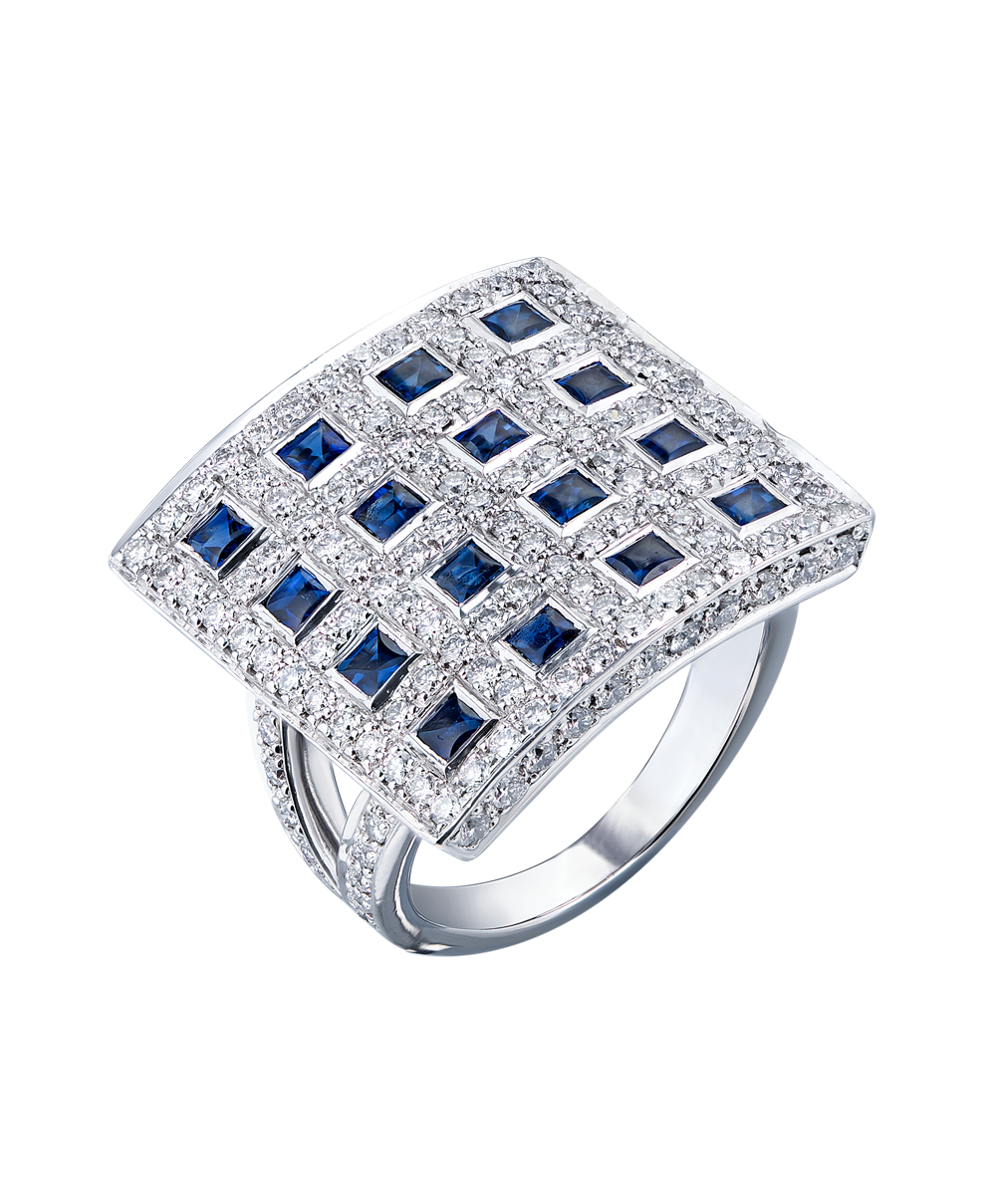 Кольцо Ralfdiamonds Natural Sapphire 1,00 сt & Round Brilliant 1.60 ct RDR(15787) №3