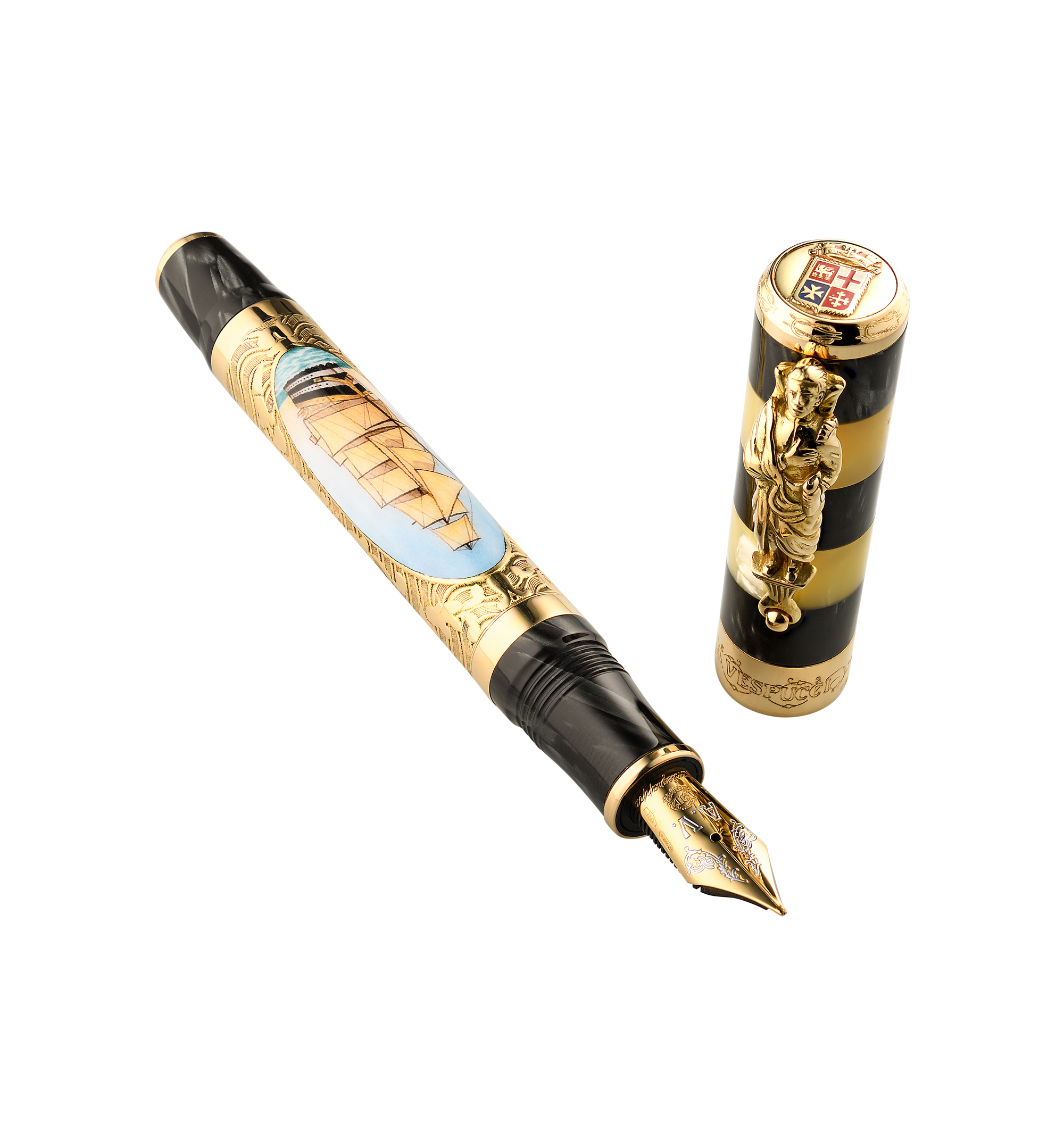 Ручка Montegrappa AMERIGO VESPUCCI SOLID GOLD ENAMEL FOUNTAIN PEN ***/267(13327) №5