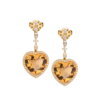 Комплект DeRosa Heart Cut Citrines & Round Diamonds set(21829) №3