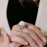 Кольцо Ralfdiamonds White Gold 13.5 mm Pearl Diamonds Ring(12669) №4