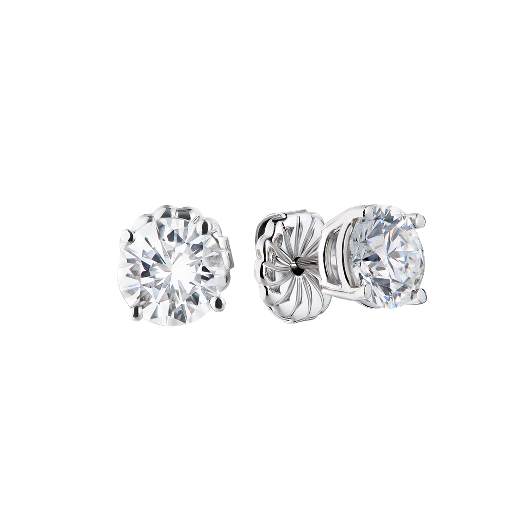 Пусеты GIA 1,01 CT G/VS2 - 1,00 CT G/VS2 ROUND DIAMONDS(26170) №4