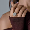 Кольцо No name 6,78 ct K/SI1 Round Cut Diamond & Rose & White Gold(49597) №3