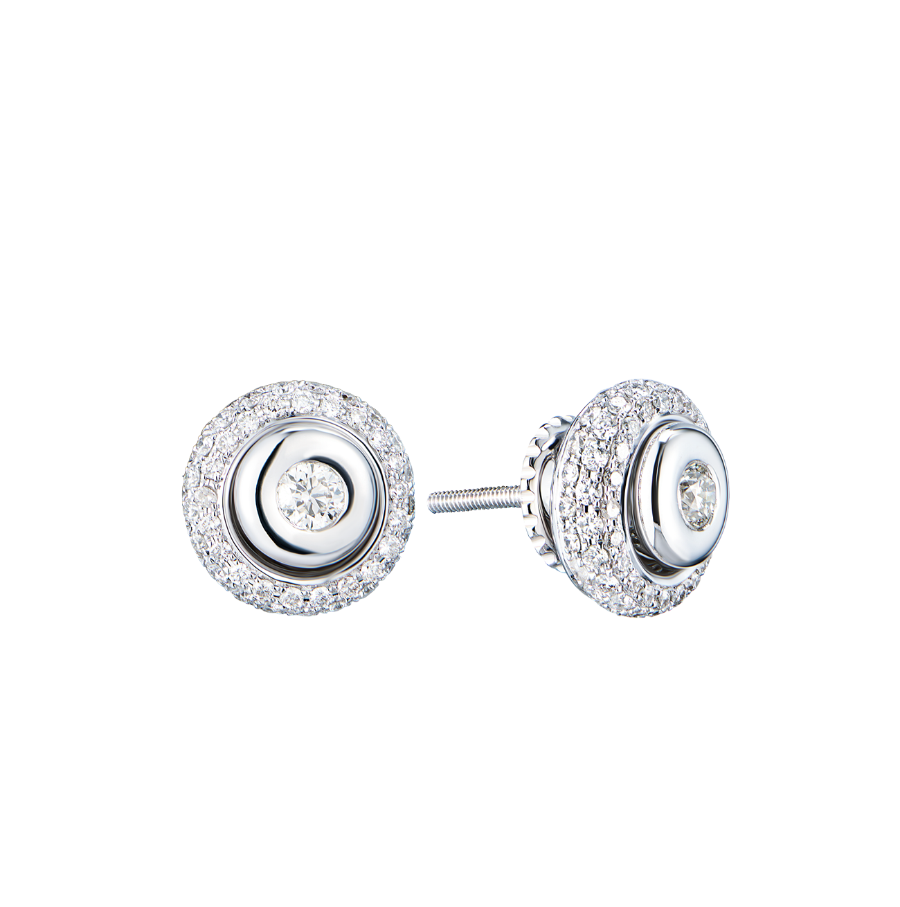 Пусеты No name 1,31 ct Round Cut Diamonds(56415) №3