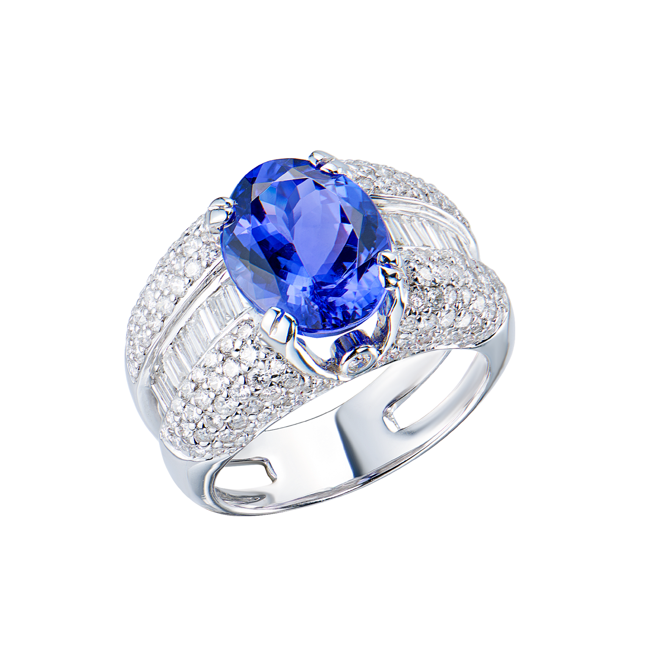 Кольцо No name 5,15 ct Deep Violetish Blue/VVS Natural Tanzanite(56442) №3