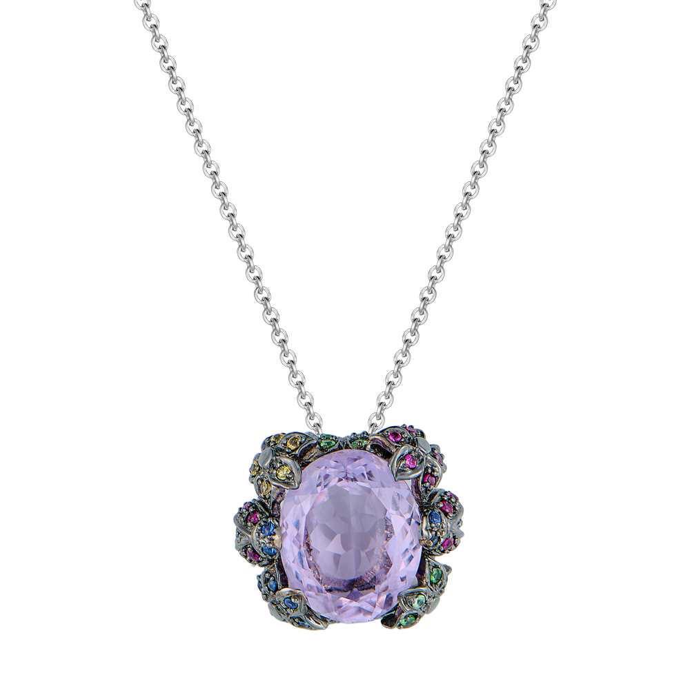 Подвеска No name Multi-Gemstone White Gold Pendant(55145) №3