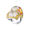 Кольцо Alfieri & St. John White Gold & Diamond & Sapphire & Enamel Flower Ring(55477) №1
